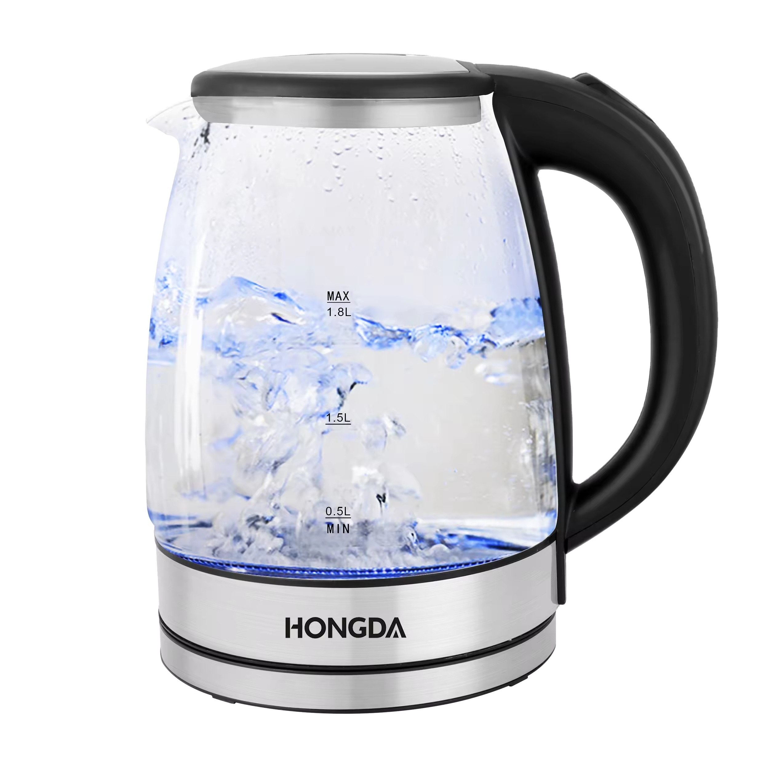 1.8L Tea Water Fast Boil Keep Warm Hot Kettles 1500 Watt Glass Cordless Electric Kettle