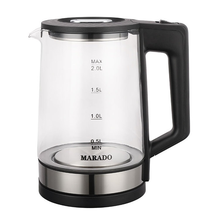 1.8L Tea Water Fast Boil Keep Warm Hot Kettles 1500 Watt Glass Cordless Electric Kettle