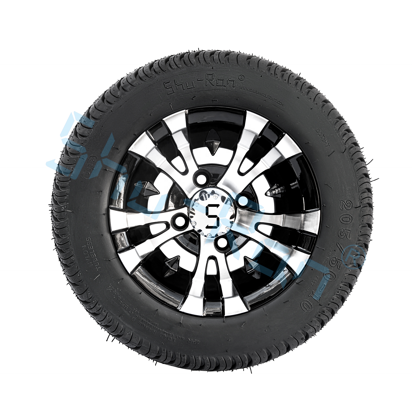 205/50-10 High Performance Tire on Turf/Asphalt and 10 inch Wheels Rims for Golf Cart Buggy