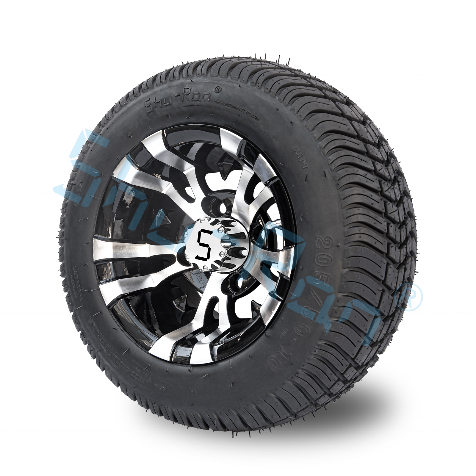 205/50-10 High Performance Tire on Turf/Asphalt and 10 inch Wheels Rims for Golf Cart Buggy