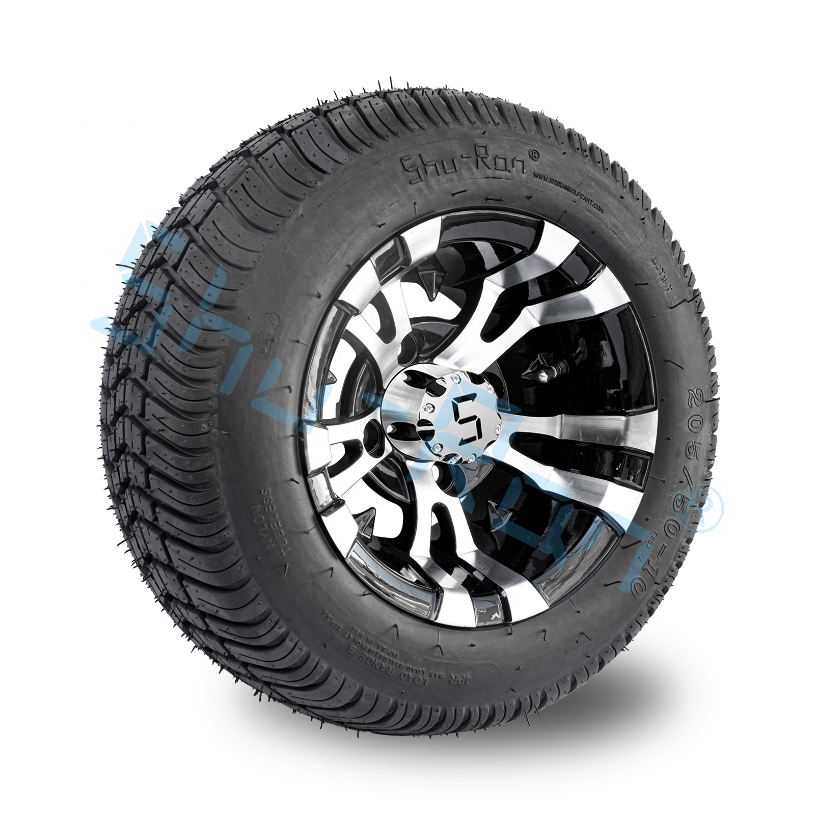 205/50-10 High Performance Tire on Turf/Asphalt and 10 inch Wheels Rims for Golf Cart Buggy