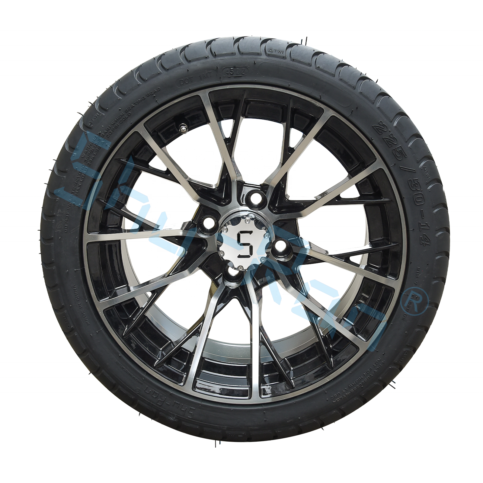 225/30-14 Custom Golf Cart Street Legal Wheels and Tires for atv/utv