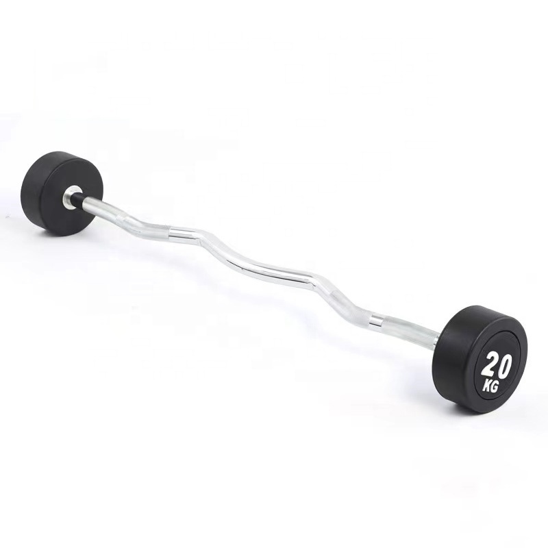 Hot weight Fixed W barbell set in 10kg,20kg,30kg,45kg carton package LJ-9812