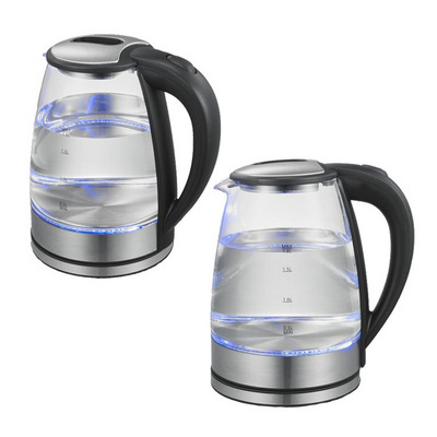 High Quality 360 Degree Rotational Base Glass Electric Kettle  Double Metal Controller 1.8l  Electric Kettle For  Home