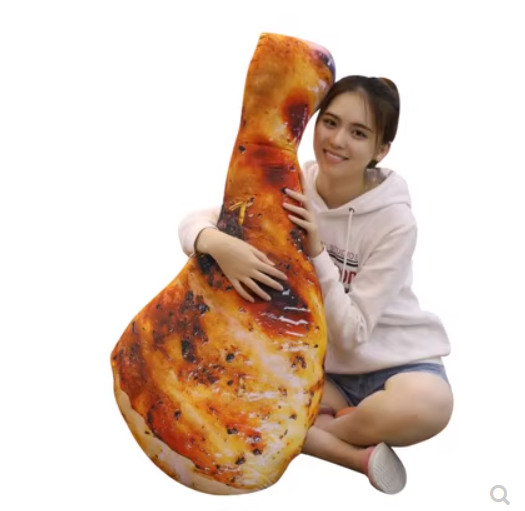 2024 Hot Selling Popular Designs Chicken Leg Plush Toys Stuffed Food Toys Customized Cartoon Food Cushion For Room Decoration