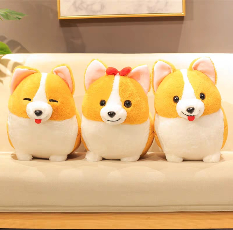 2024 Hot Selling Children Toys Custom Plush Welsh Corgi Kawaii Stuffed Animals Cute Corgi Soft Cushion Toys For Sale