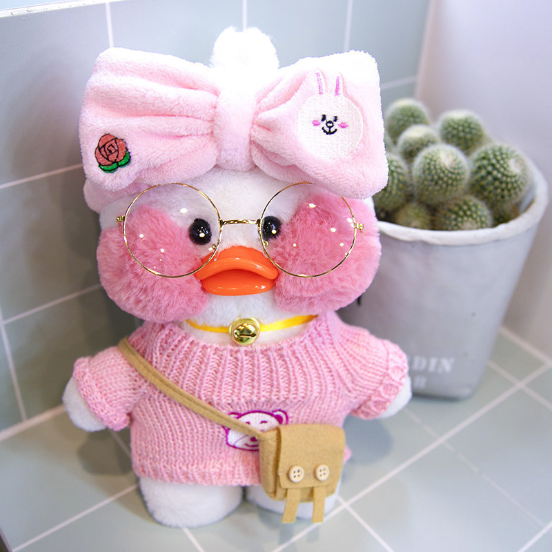 2024 Hot Selling Popular Designs Plush Toys Stuffed Animals Kawaii Duck Dressing Clothes For Girls In Fashion