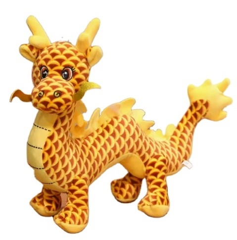 CE/ASTM 2024 Trending New Arrival Customized Chinese Dragon Toys Fluffy Animal Stuffed Plushies Dragon Souvenir Toys