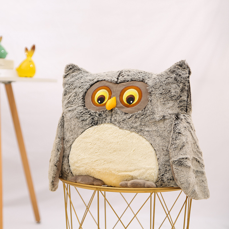 CE/ASTM OEM Wholesale Cartoon Owl Pillow & Blanket Set Plush Toys Customized Stuffed Owl For Office 2024 Trending Toys