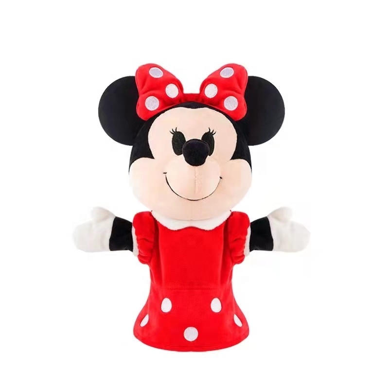 OEM Factory Baby Educational Toys Peluches Anime Hand Puppet Mickey Mouse Stuffed Puppet for Sale