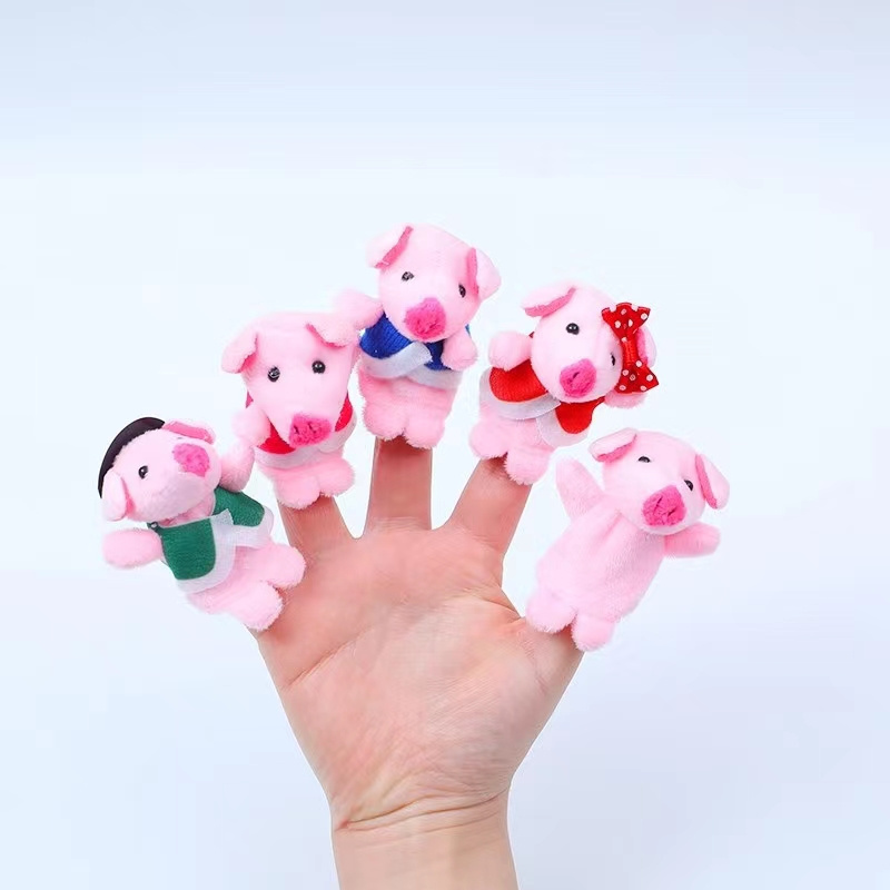 Factory Cheap Price Funny Zodiac Animal Finger Puppets Cute Duck Rabbit  Finger Puppets Toys for Kids