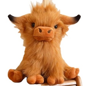 CE/ASTM 2024 Trending New Arrival Customized Yak Hairy Bull Toys Fluffy Animal Stuffed Plushies Wild Animal Souvenir Toys