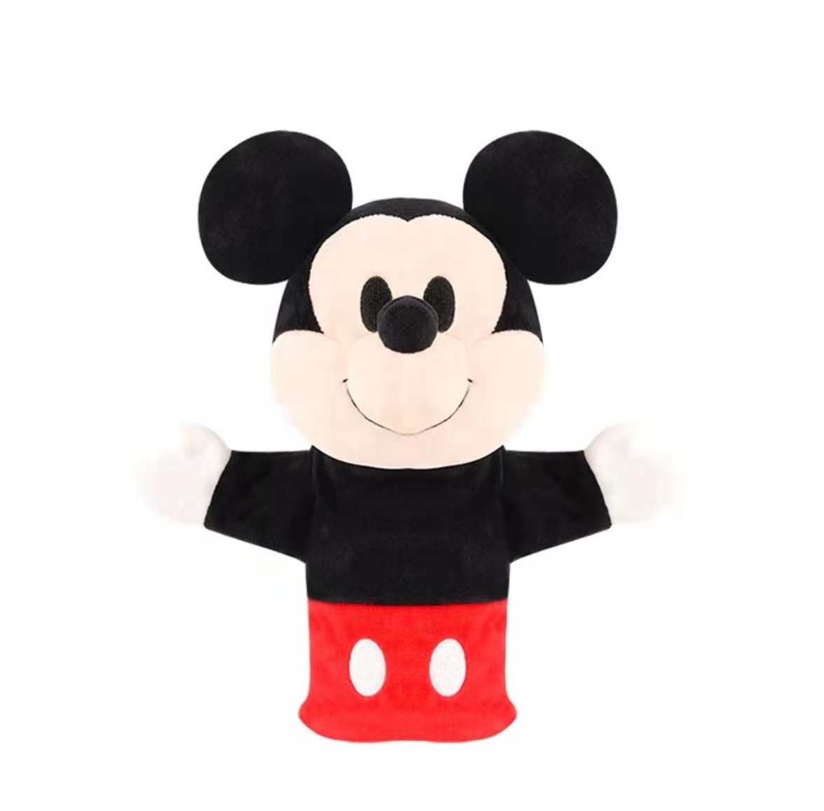 OEM Factory Baby Educational Toys Peluches Anime Hand Puppet Mickey Mouse Stuffed Puppet for Sale