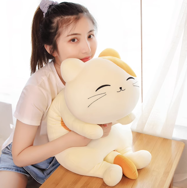 CE/ASTM 2024 Wholesale Customized Plush Animal Seat Cushion Toys Stuffed Animals Plushies Cute Fluffy Cat For Office & Bed