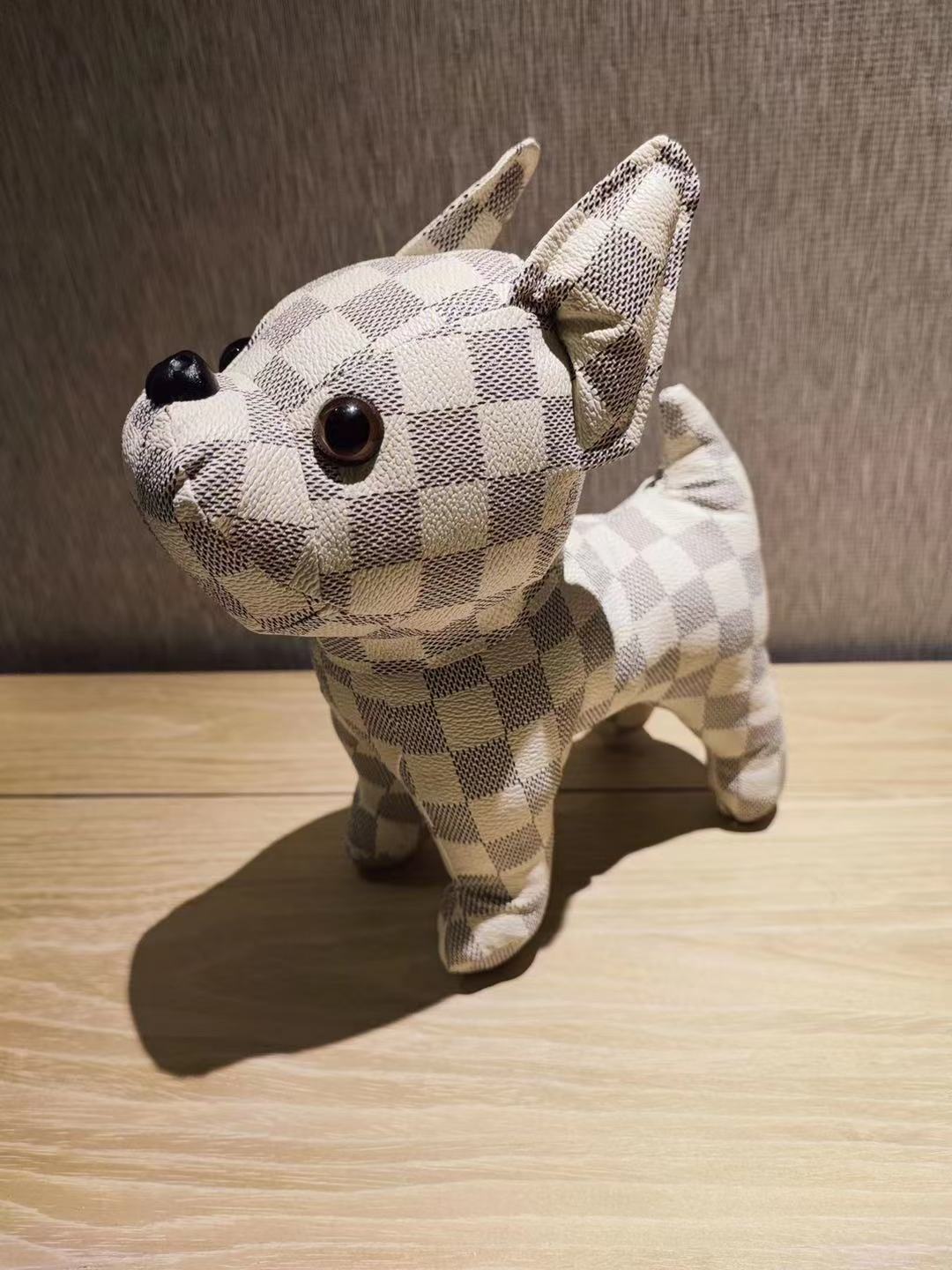 CE/ASTM OEM 2024 High Quality Creative Leather Puppu Plush Toys Customized Stuffed Animals Toys Plushies Cute Dog Toys Gift