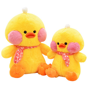 2024 Yellow Flush Duck Toy Wearing Funny Glasses Plush Toys Kawaii Ducks Fit In New Dressing Clothes Stuffed  Animal Toys