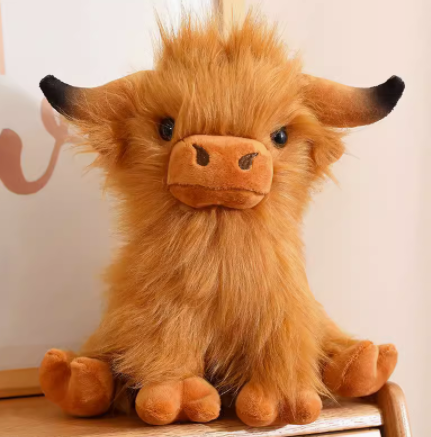 CE/ASTM 2024 Trending New Arrival Customized Yak Hairy Bull Toys Fluffy Animal Stuffed Plushies Wild Animal Souvenir Toys