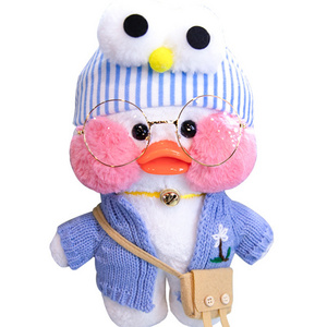 2024 Hot Selling Popular Designs Plush Toys Stuffed Animals Kawaii Duck Dressing Clothes For Girls In Fashion