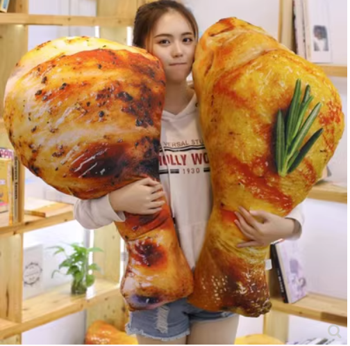 2024 Hot Selling Popular Designs Chicken Leg Plush Toys Stuffed Food Toys Customized Cartoon Food Cushion For Room Decoration