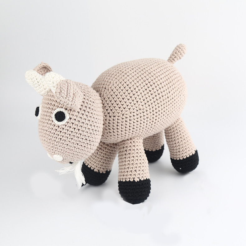 CE/ASTM 2024 Soft Stuffed Toys Crochet Toys Handmade Amigurumi Toys Crochet Animals Cute Bull For Children Gift