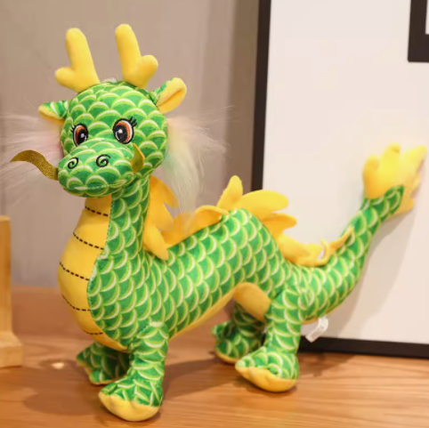 CE/ASTM 2024 Trending New Arrival Customized Chinese Dragon Toys Fluffy Animal Stuffed Plushies Dragon Souvenir Toys