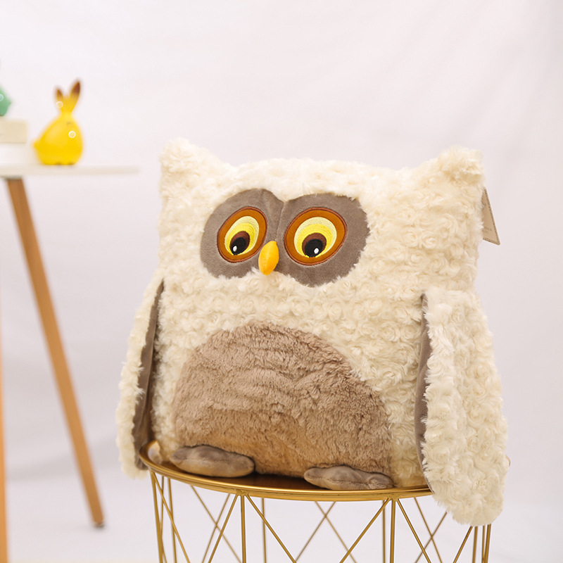 CE/ASTM OEM Wholesale Cartoon Owl Pillow & Blanket Set Plush Toys Customized Stuffed Owl For Office 2024 Trending Toys