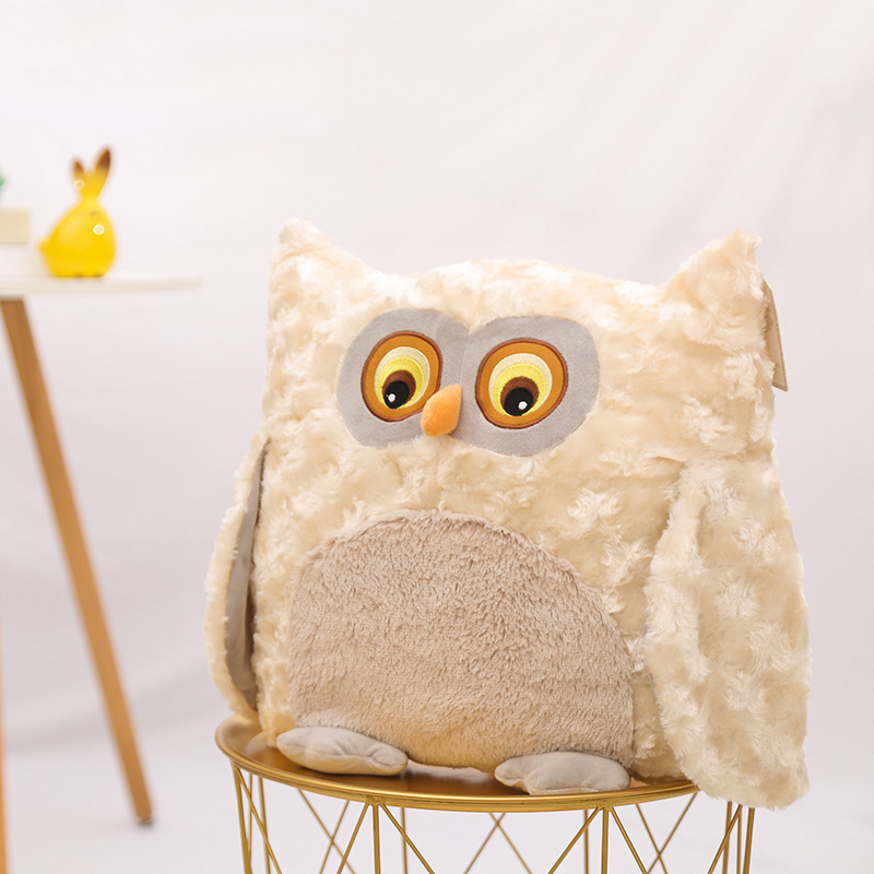 CE/ASTM OEM Wholesale Cartoon Owl Pillow & Blanket Set Plush Toys Customized Stuffed Owl For Office 2024 Trending Toys