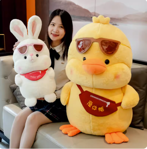 CE/ASTM 2024 Trending New Arrival Customized Cool Fashion Duck Plush Toys Stuffed Animal Toys Plushies Fashion Sofa Decoration