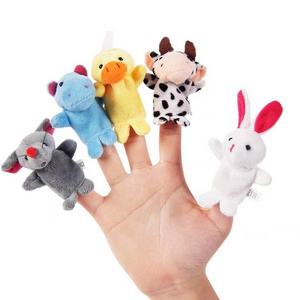 Factory Cheap Price Funny Zodiac Animal Finger Puppets Cute Duck Rabbit  Finger Puppets Toys for Kids