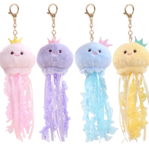 CE/ASTM 2024 Trending New Arrival Customized Jelly Fish Keychain Plush Toys Fluffy Jellyfish Bagchain Stuffed Plushies Toys