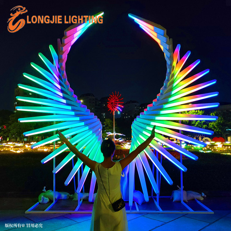 H:5M Outdoor Holiday Christmas Xmas Wedding Party Decorations Angel Sculpture lights LED motif lights outdoor light