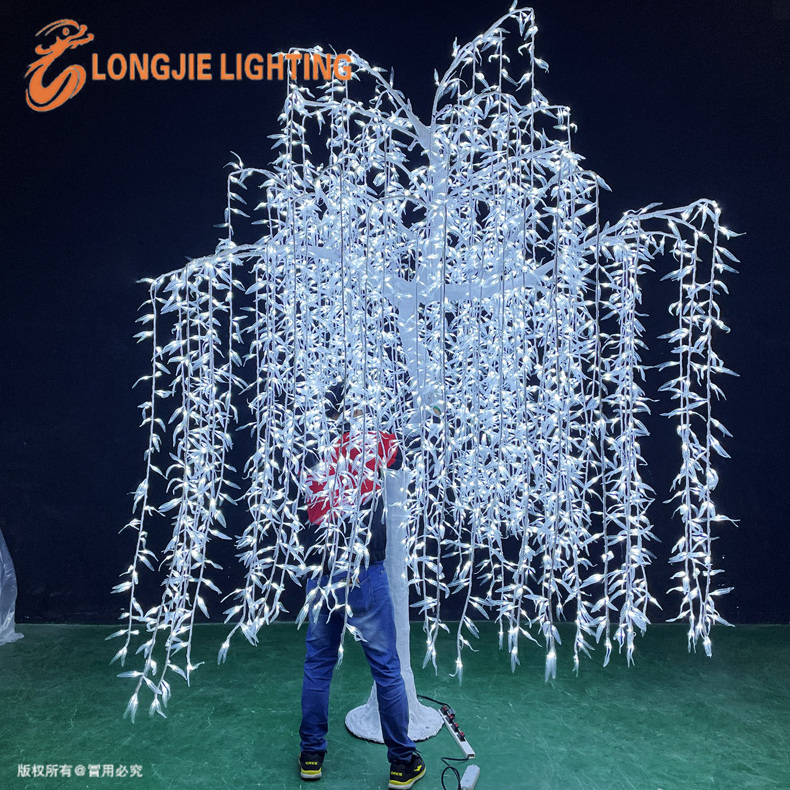 H:350CM 5400 leds outdoor led willow tree lights lighted willow tree