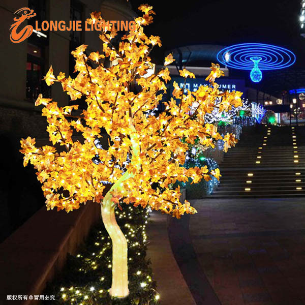 684 led 2.0m high luminous maple leaves tree light/simulation led tree