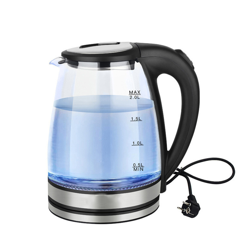 360 Auto switch Boil-Dry Protection Glass Electric Kettles Water Boiler with LED Indicator Inner Lid Bottom