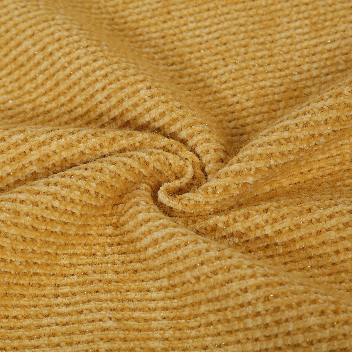 High grade custom polyester nylon 500gsm yarn dyed stripe knitted microfiber chenille fabric for winter women sweater