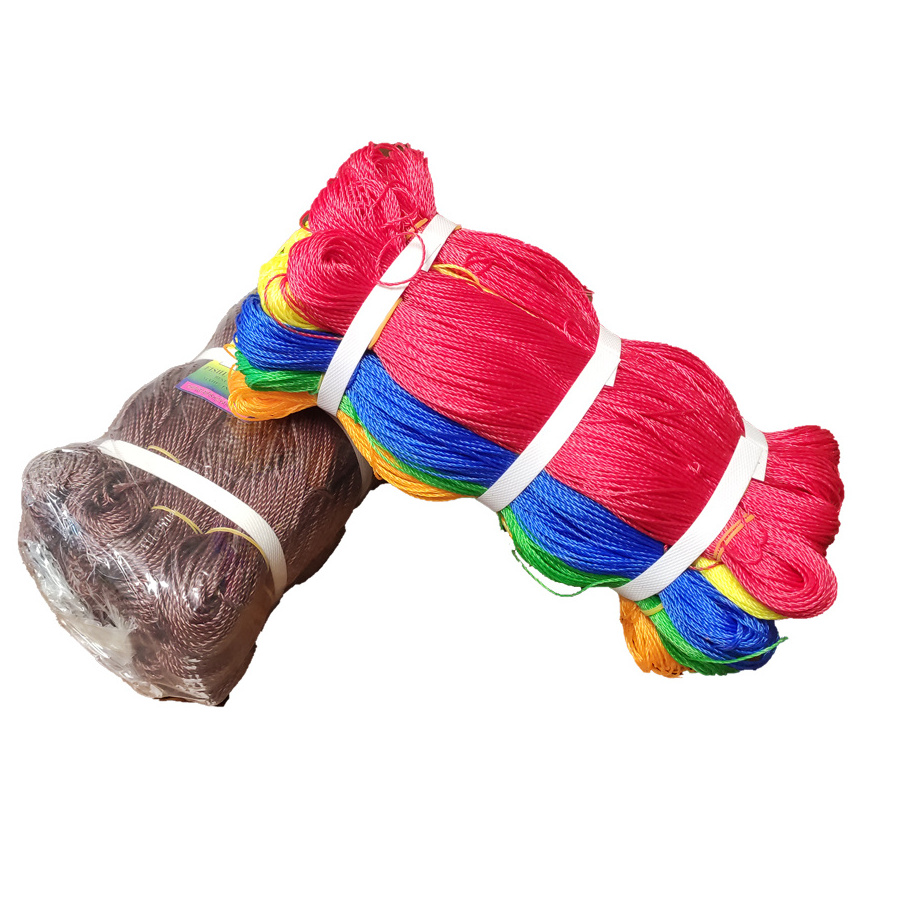 All sizes 2mm 380D 30 ply 12 hank 1kg bundle nylon polyethylene fishing rope net twine for nets