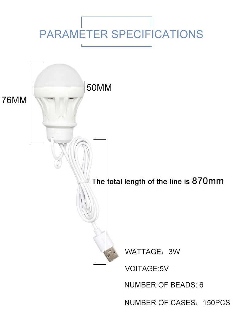 5V USB inrerface rechargeable LED Lantern Portable Camping Lamp Mini energy saving light Bulb outdoor picnic camping light bulb