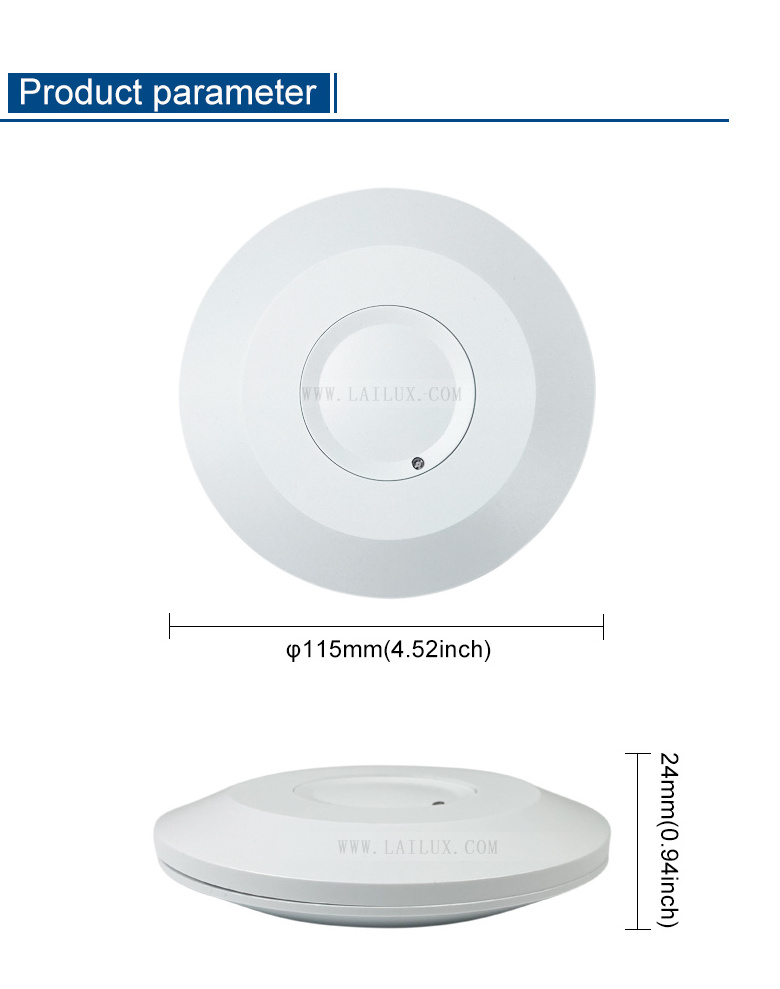 AC220V 5.8GHz 360 Degree ultra thin microwave radar motion sensor LED light Ceiling Surface Mounted microwave motion sensor