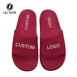 L&J Shoe Slippers Unisex Oem Custom Black Slides Footwear Rubber Men Slippers Slipper Rubber Sole Sheet Custom Slides Sandals