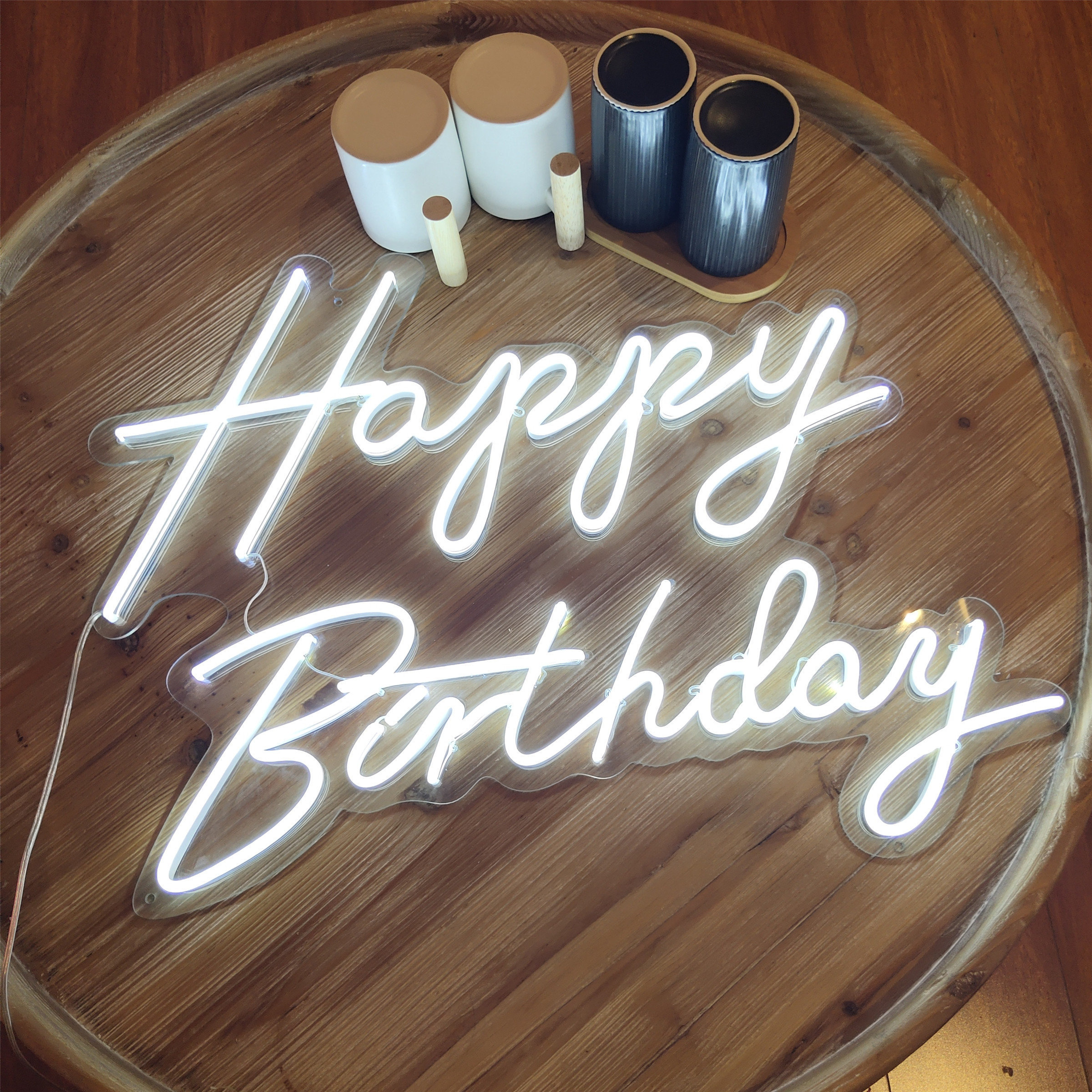 Custom Happy Birthday Neon Light Personalized Light Led Name Sign Birthday Party Backdrop Home Wall Decor