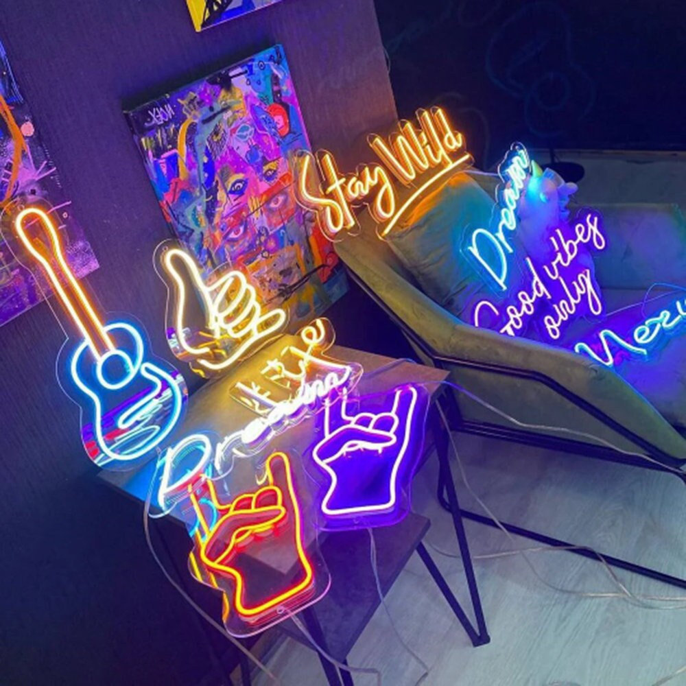 Custom led Neon Sign Wall Neon Decor company logo sign Personalized name Handmade light bar wedding party decor