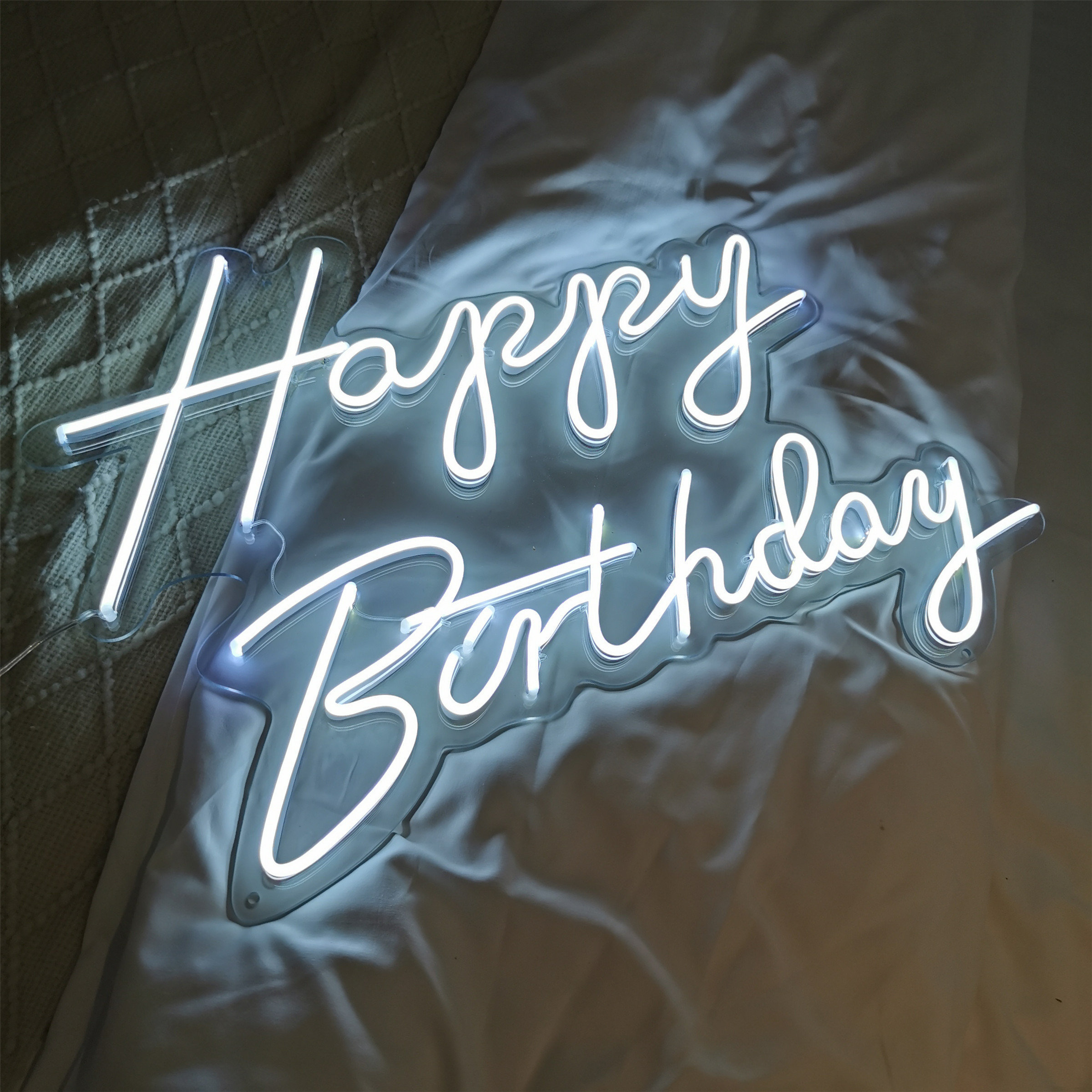 Custom Happy Birthday Neon Light Personalized Light Led Name Sign Birthday Party Backdrop Home Wall Decor