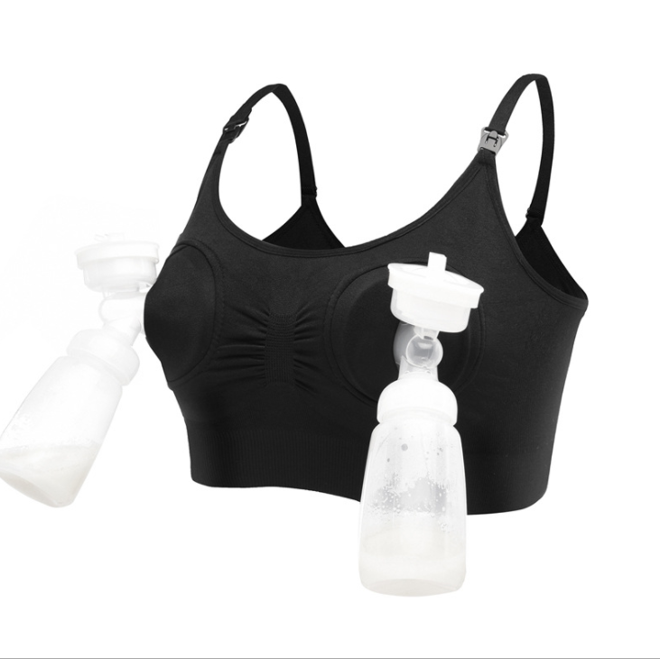 Factory Wholesale Hands-Free Breast Pumping Underwear for Women Parturients No Steel Ring Nursing Bra