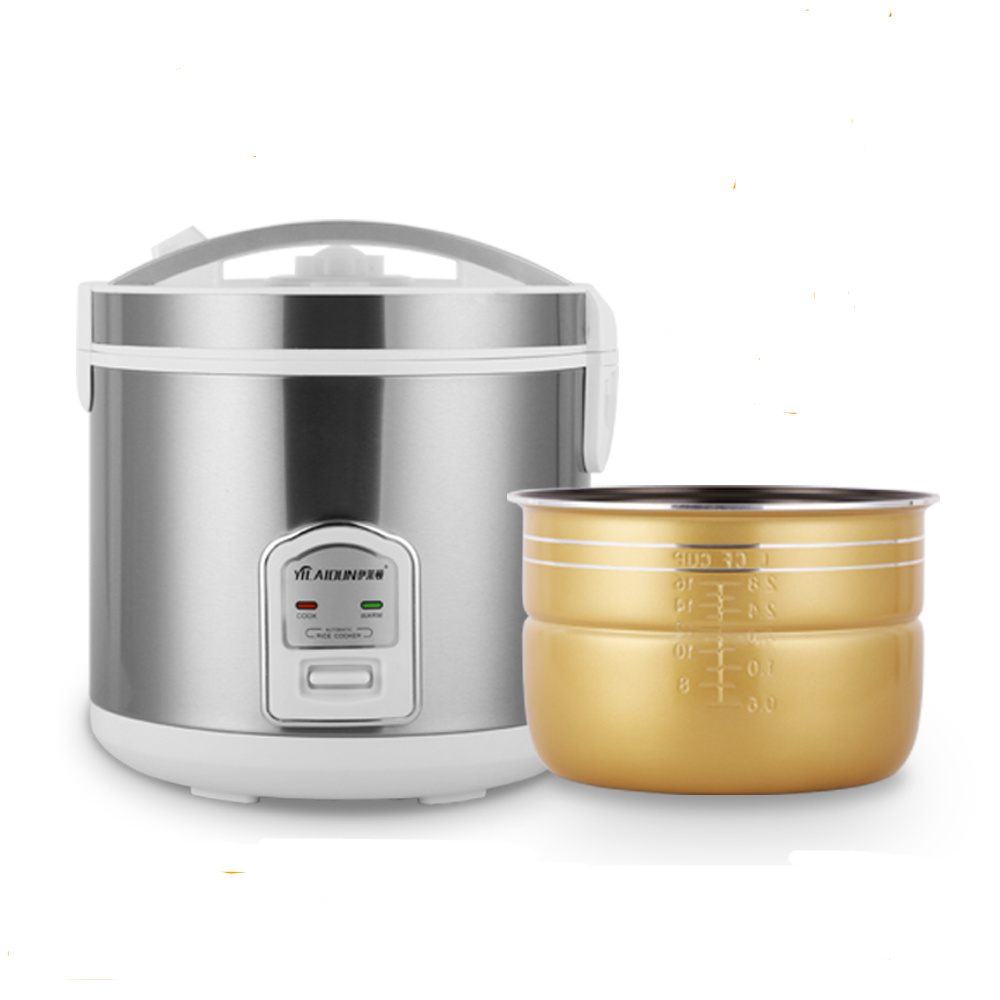 Brazil Hot Sell Gold Shell Stainless Steel Aluminum Inner Pot 300 watt 1.2 liter Electric Rice Cooker