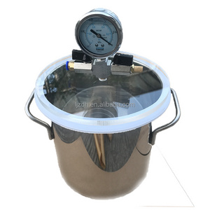 5 Gallon 20L 304 stainless steel vacuum Defoaming Barrel   AB glue mold defoaming resin silicone, crystal glue degassing chamber