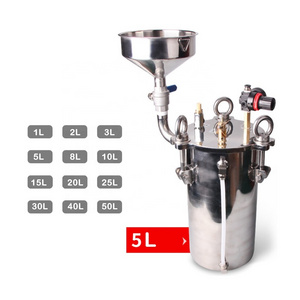 Liujiang 5L Pressure Vessels SUS 304 5L Liquid Glue Container Dispensing Storage Pressure Tank