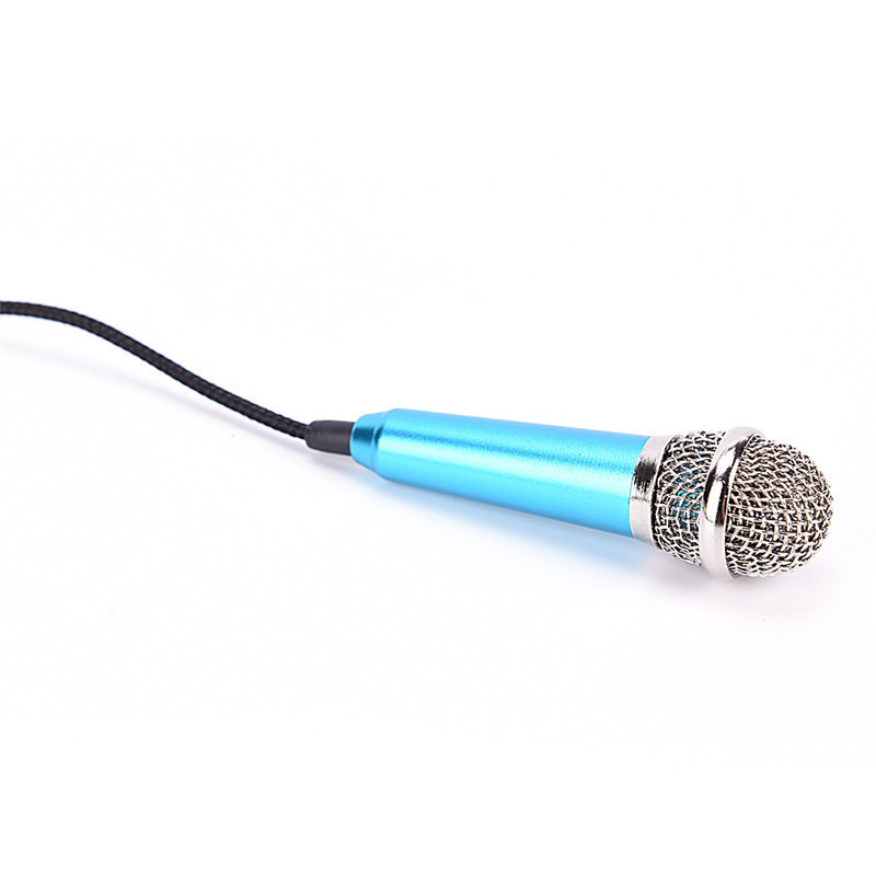 Portable 3.5mm Stereo Studio Mic KTV Karaoke Mini Microphone For Cell Phone Laptop PC Desktop