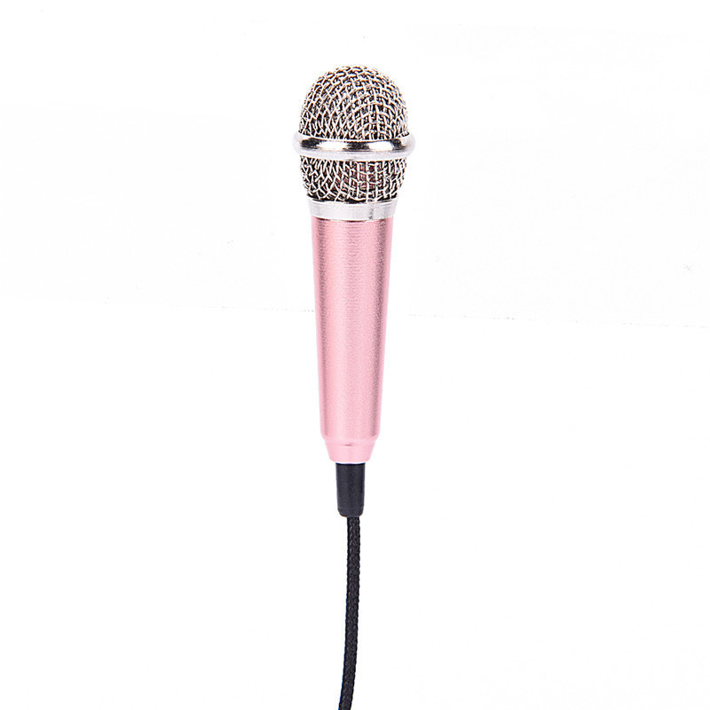 Portable 3.5mm Stereo Studio Mic KTV Karaoke Mini Microphone For Cell Phone Laptop PC Desktop