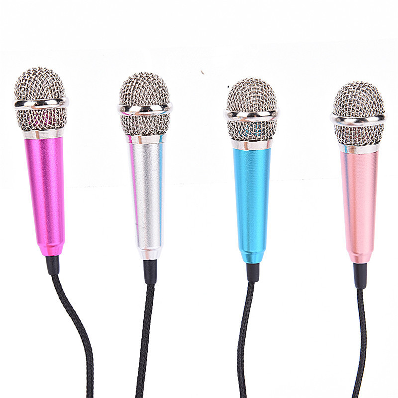 Portable 3.5mm Stereo Studio Mic KTV Karaoke Mini Microphone For Cell Phone Laptop PC Desktop