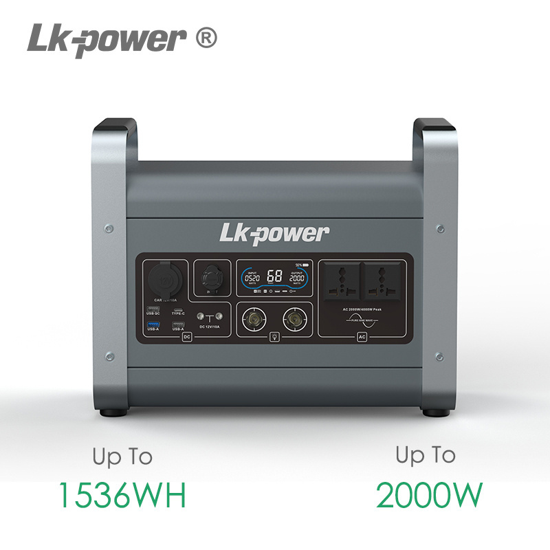 HIGH END 2000W 220V Portable lithium battery station solar portable generator for home commercial industrial